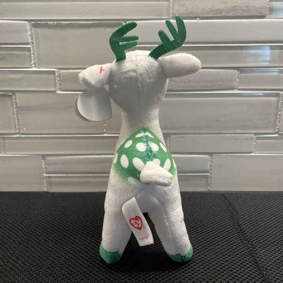 Peppermint The Reindeer - Ty Beanie Baby - Christmas Plush from 2017 - Picture 5 of 11